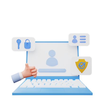 Login seguro  3D Icon