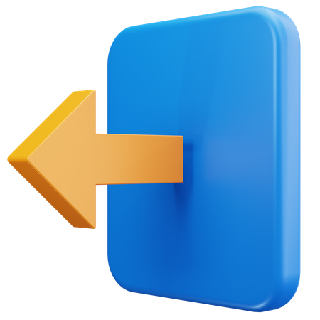 Seta de login  3D Icon
