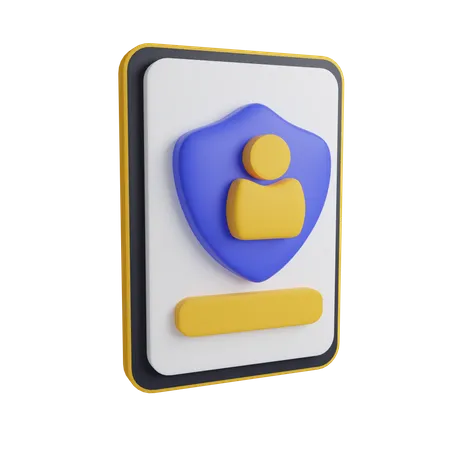 Login Template  3D Icon