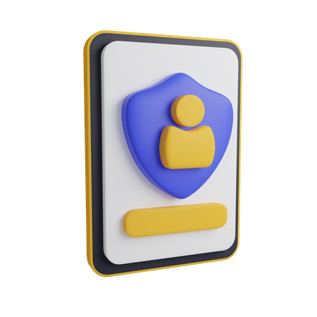 Login Template  3D Icon