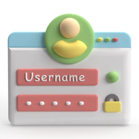 Login User  3D Icon
