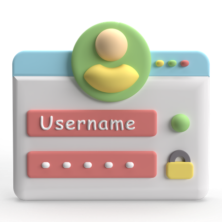 Login User  3D Icon