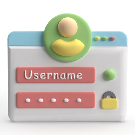 Usuário de login  3D Icon