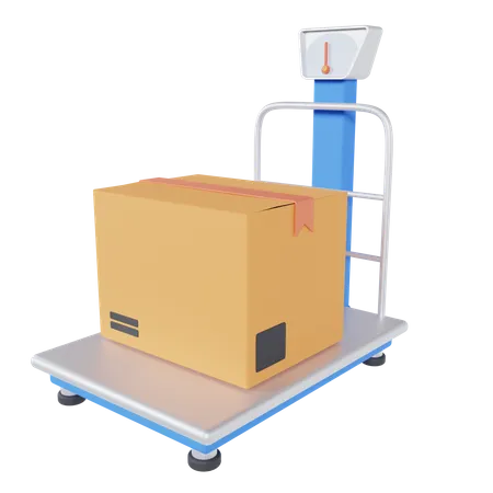 Logistic Box Scale  3D Icon