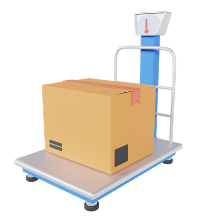 Logistic Box Scale  3D Icon