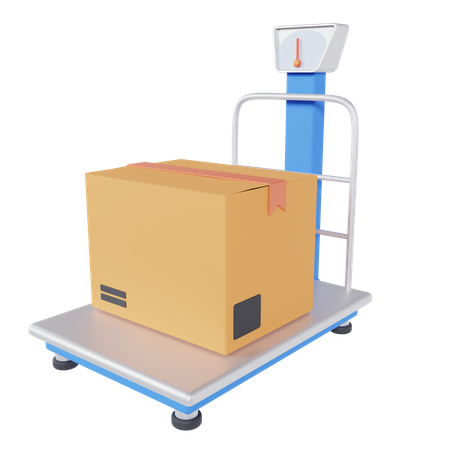Logistic Box Scale 3D Icon