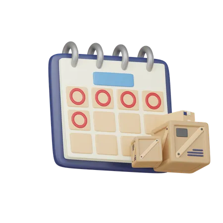 Logistic Calendar 3 D Icon 3D Icon