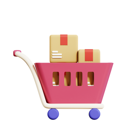 Logistic Cart 3D Icon