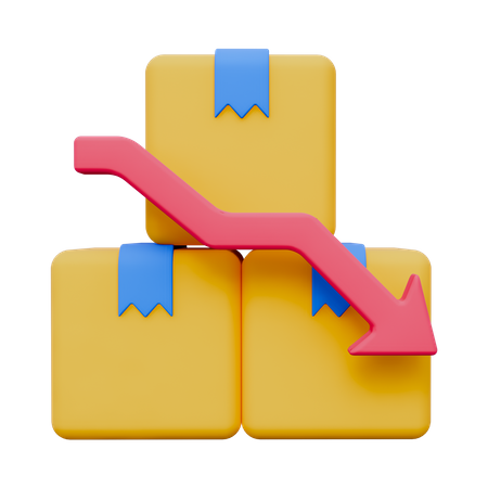 Logistic Down 3D Icon