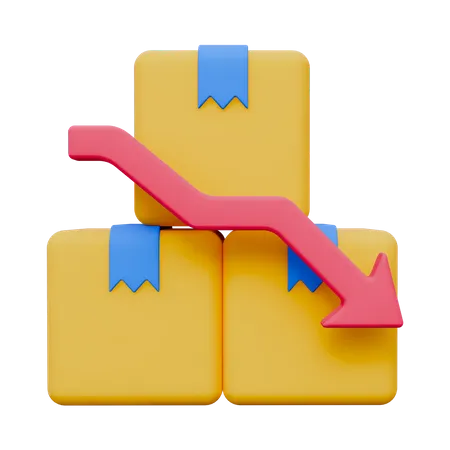 Logistic Down  3D Icon