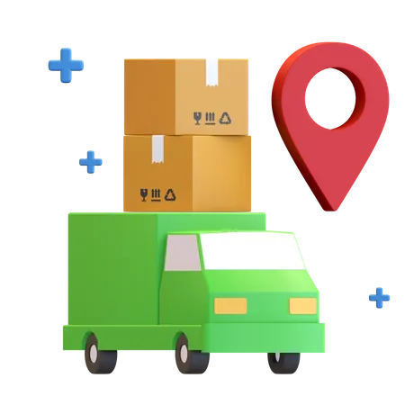 Logistic location 3D Illustration