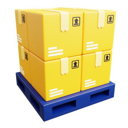 Logistic on Pallet  3D Icon