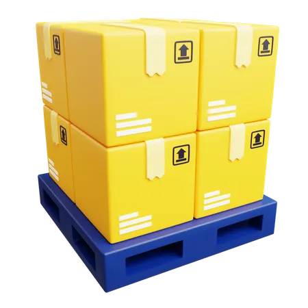 Logistic on Pallet  3D Icon