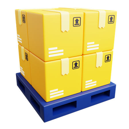Logistic on Pallet 3D Icon