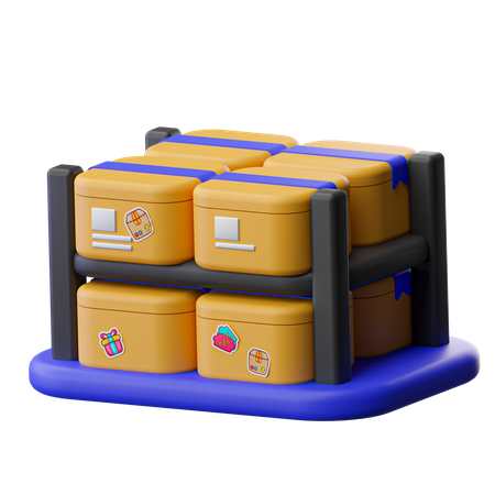 Logistic Shelf  3D Icon