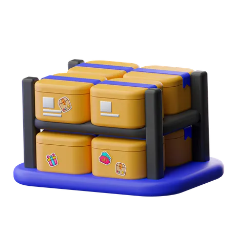 Logistic Shelf  3D Icon