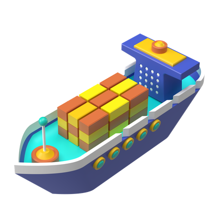 物流船  3D Icon