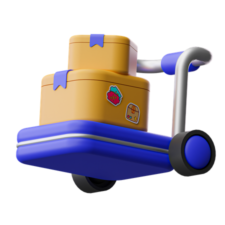 Logistic Trolley  3D Icon