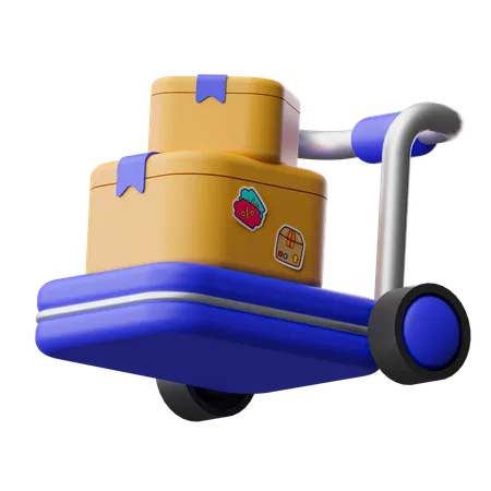 Logistic Trolley  3D Icon