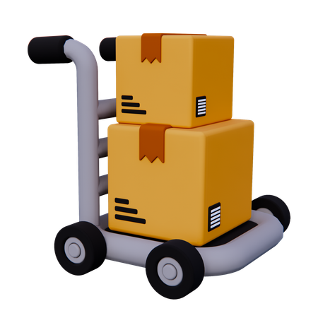 Logistic Trolley  3D Icon