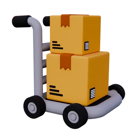 Logistic Trolley  3D Icon