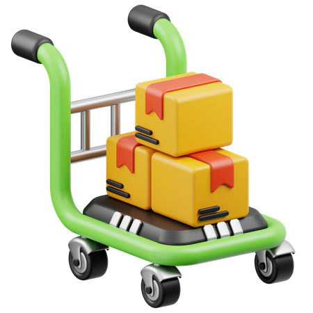 Logistic Trolley  3D Icon