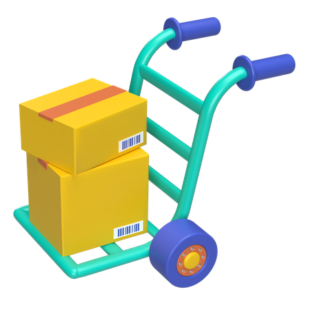 Logistic Trolley  3D Icon