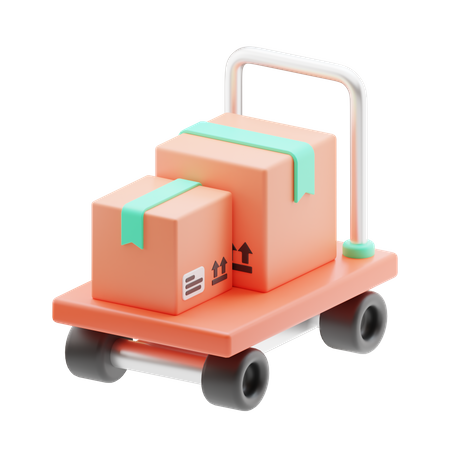 Logistic Trolley  3D Icon