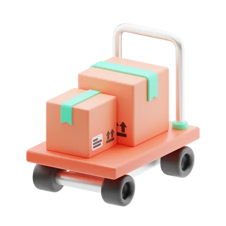 Logistic Trolley  3D Icon