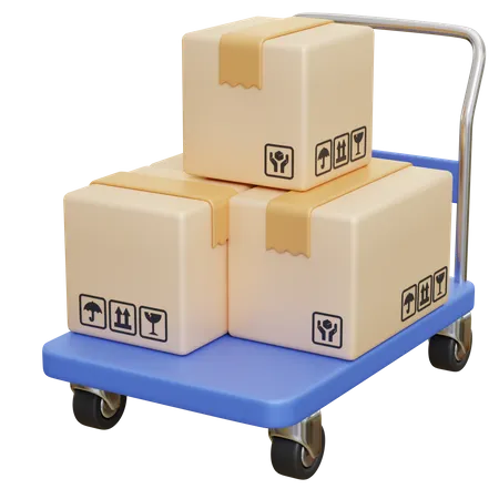 Logistic Trolley  3D Icon