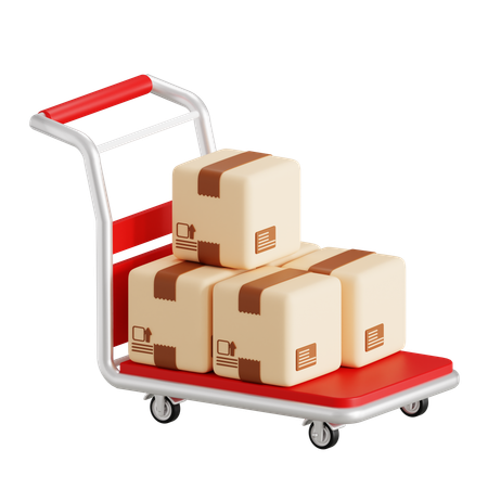 Logistic Trolley  3D Icon