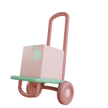 Logistic Trolley  3D Illustration