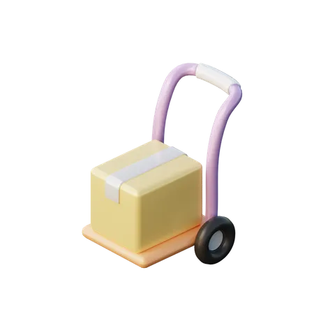 Logistic Trolley  3D Illustration