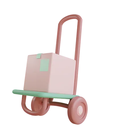 Logistic Trolley 3D Illustration