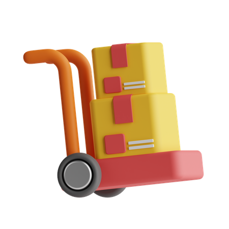Logistic Trolley 3D Icon