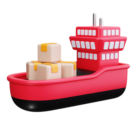 Logística de navios  3D Icon