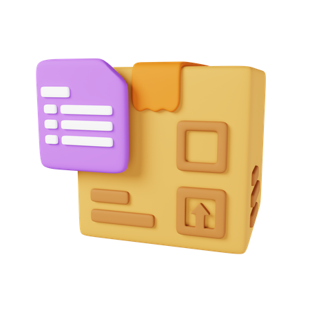 Logistics Document 3D Icon