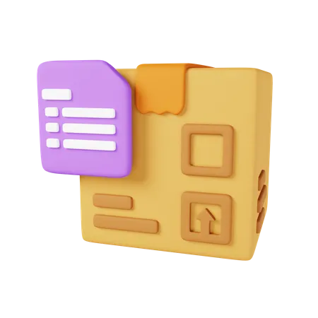 Logistics Document 3D Icon