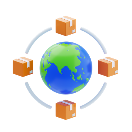 Logistics Network  3D Icon