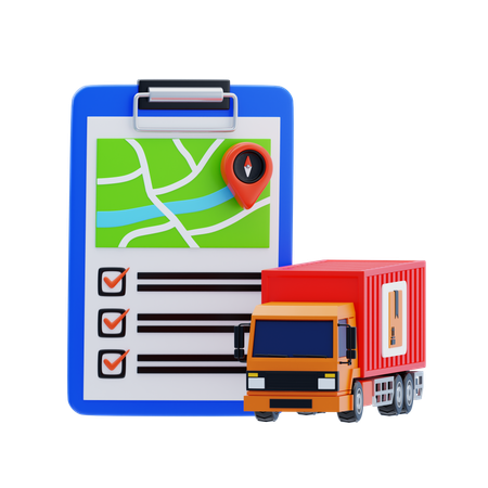 Logistics Planning  3D Icon