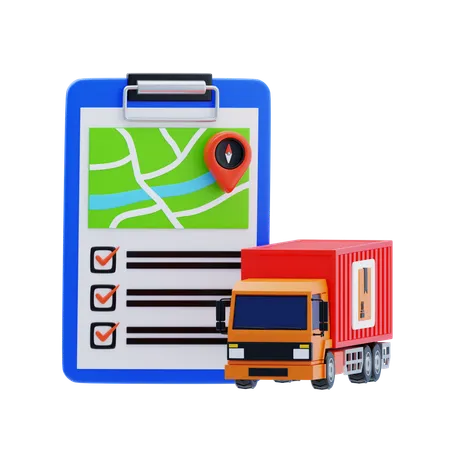 Logistics Planning  3D Icon