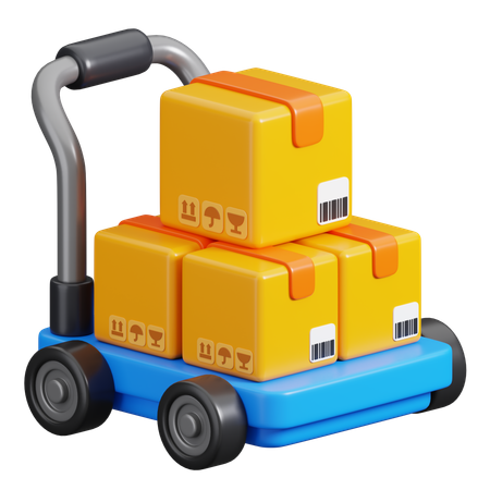 Logistics Trolley  3D Icon