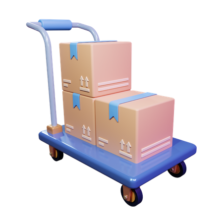 Logistics Trolley  3D Icon