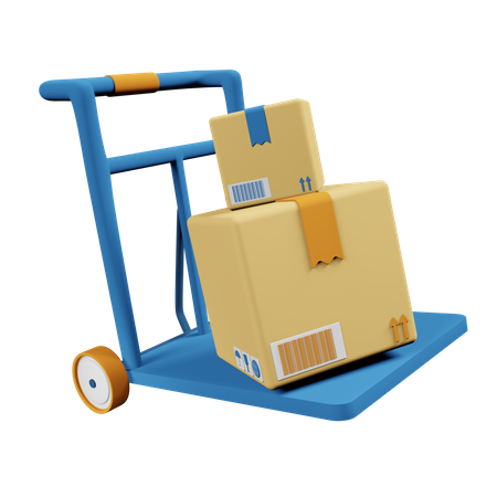 Logistics Trolley  3D Icon