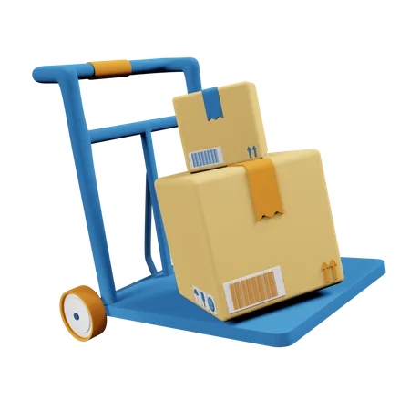 Logistics Trolley  3D Icon