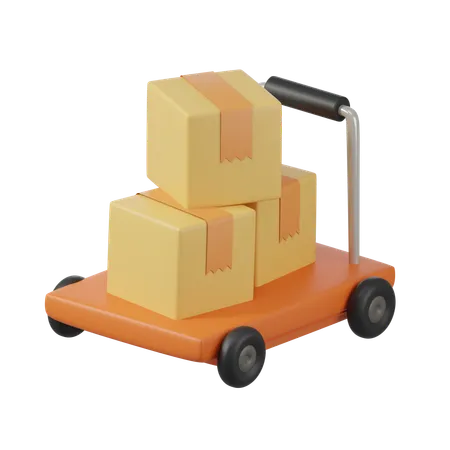 Logistics Trolley  3D Icon