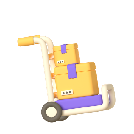 Logistics Trolley  3D Icon