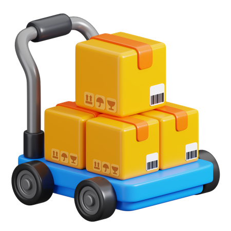 Logistics Trolley  3D Icon