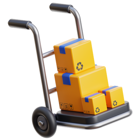 Logistics Trolley  3D Icon