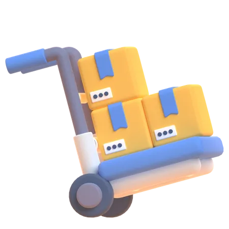 Logistics Trolley  3D Illustration